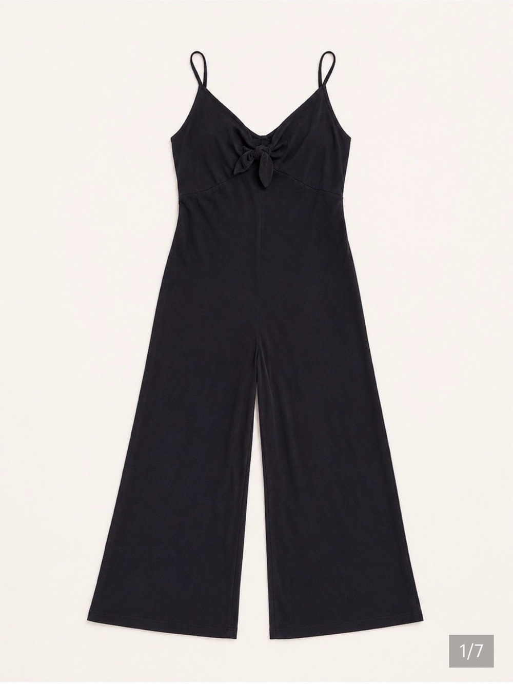 Pink Blush Black Wide-Leg Spaghetti Strap Jumpsuit